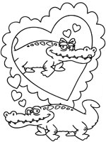 Coloriage de Amour croco