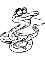 Coloriage de Serpent à lunettes