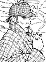 Coloriage de Sherlock Holmes