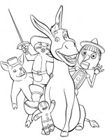 Coloriage de Amis de Shrek