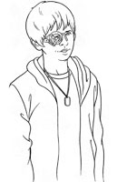 Coloriage de Jared et sa lunette de pierre