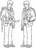 Coloriage de Les jumeaux Simon et Jared