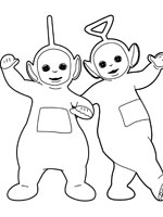 Coloriage de Dipsy et Tinky Winky