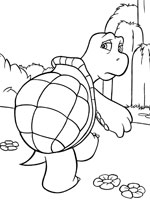 Coloriage de Verne la tortue