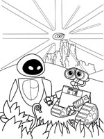 Coloriage de Le retour de Wall-E et EVE