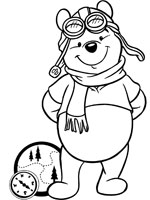 Coloriage de Winnie aviateur