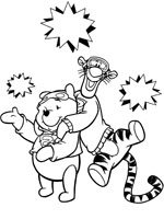 Coloriage de Winnie et Tigrou