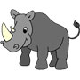 Coloriage de Rhinocéros