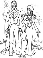 Coloriage de Rothbart et Odile