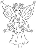 Coloriage de La f&eacute;e soleil