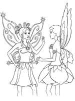 Coloriage de La f&eacute;e soleil et Elina