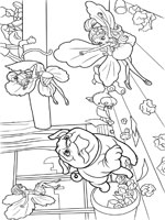Coloriage de Poofles poursuit les Lilifées