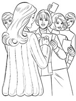 Coloriage de Barbie signe des autographes