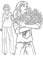 Coloriage de Fleurs pour Barbie