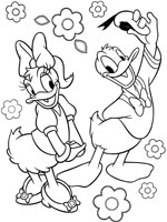 Coloriage de Daisy et Donald