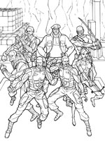 Coloriage de La troupe GI Joe