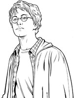 Coloriage de Portrait d'Harry Potter