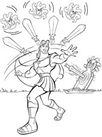 Coloriage de Hercule et son épée