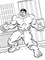 Coloriage de L'Incroyable Hulk