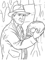 Coloriage de Indiana Jones et le crâne de cristal