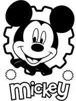 Coloriage de Portrait de Mickey