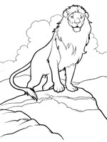 Coloriage de Le lion Aslan