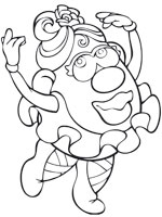Coloriage de M. Patate danse