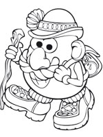 Coloriage de M. Patate en randonn&eacute;e