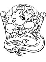 Coloriage de Petit poney au dodo