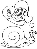 Coloriage de Couple d'escargots
