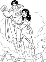 Coloriage de Superman et Lois