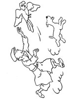 Coloriage de Tintin et Milou