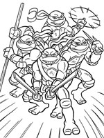 Coloriage de Tortues Ninja