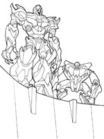Coloriage de Megatron et Starscream