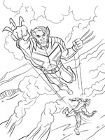 Coloriage de Wolverine et Colossus